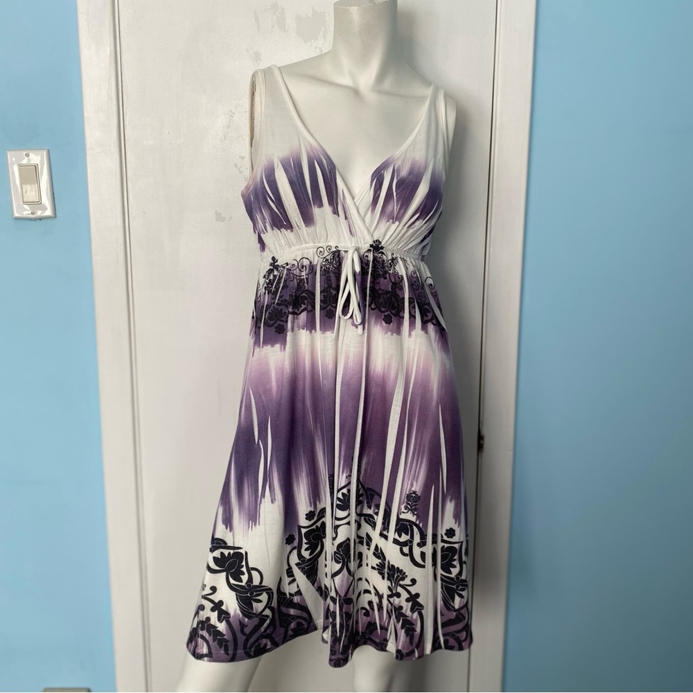 Beautiful Bohemian Purple Tie Dye Dress